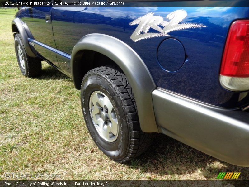 Indigo Blue Metallic / Graphite 2002 Chevrolet Blazer LS ZR2 4x4