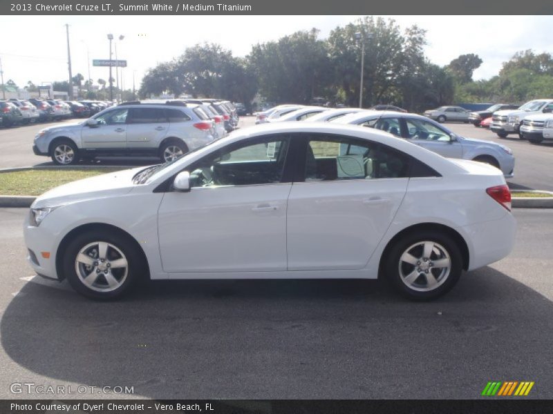 Summit White / Medium Titanium 2013 Chevrolet Cruze LT