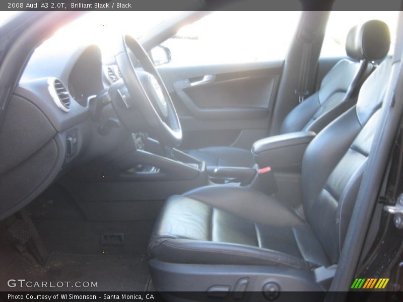 Brilliant Black / Black 2008 Audi A3 2.0T