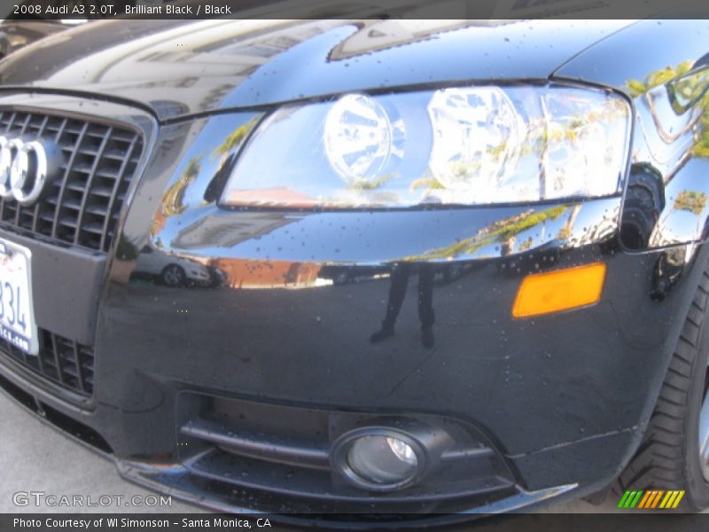 Brilliant Black / Black 2008 Audi A3 2.0T