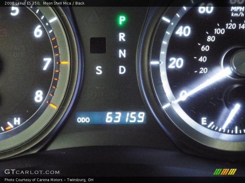 Moon Shell Mica / Black 2008 Lexus ES 350