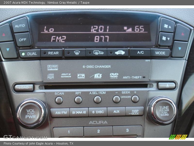 Nimbus Gray Metallic / Taupe 2007 Acura MDX Technology