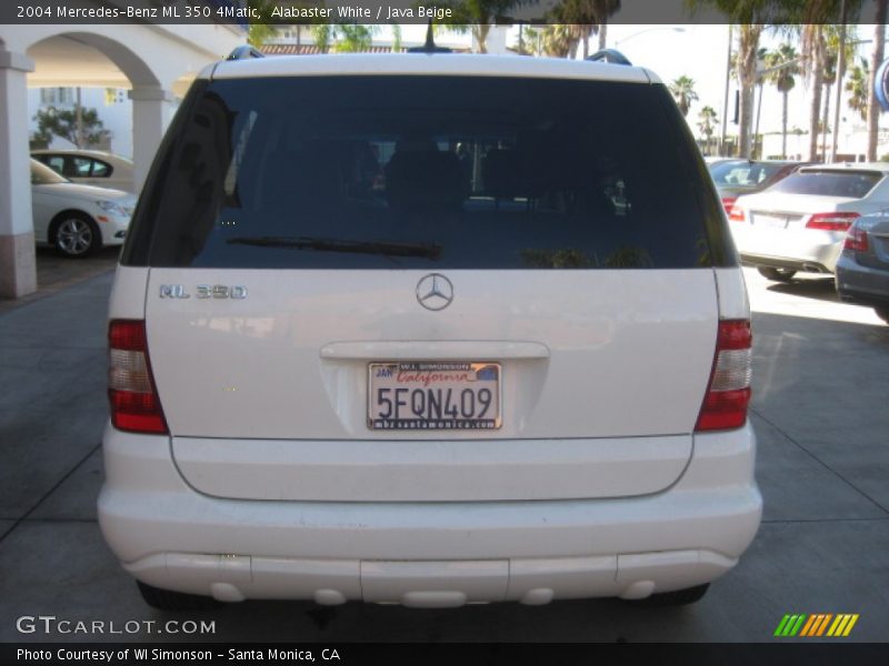 Alabaster White / Java Beige 2004 Mercedes-Benz ML 350 4Matic