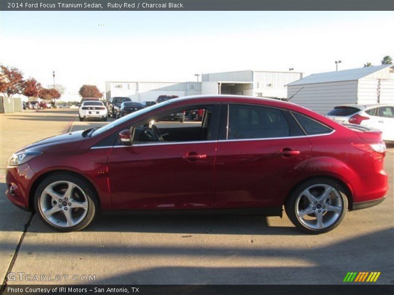 Ruby Red / Charcoal Black 2014 Ford Focus Titanium Sedan