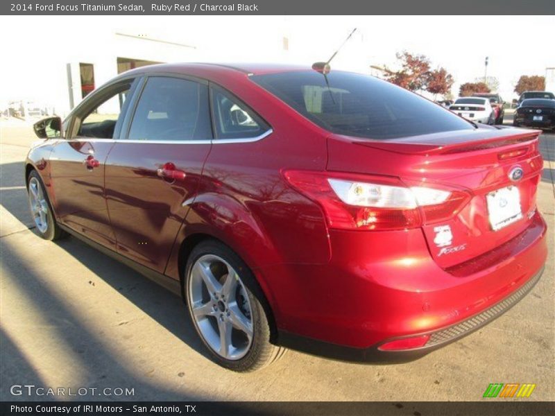 Ruby Red / Charcoal Black 2014 Ford Focus Titanium Sedan