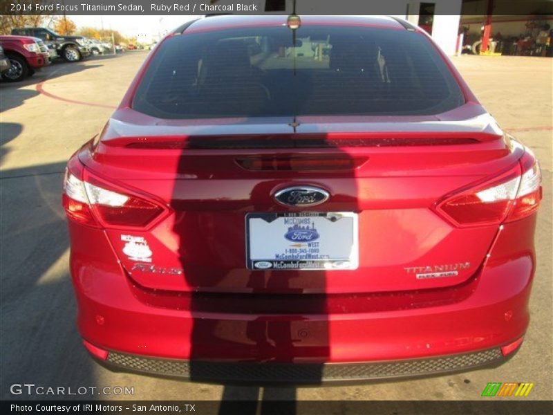 Ruby Red / Charcoal Black 2014 Ford Focus Titanium Sedan