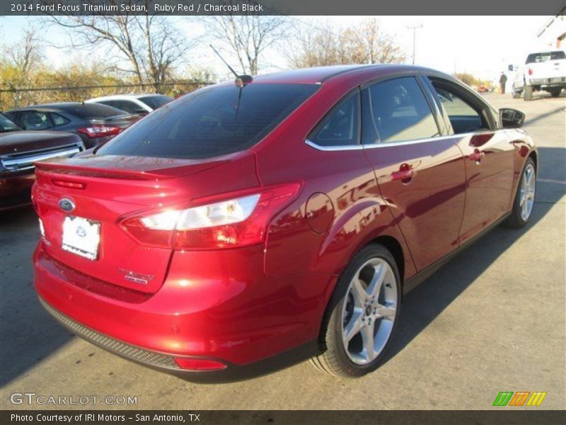 Ruby Red / Charcoal Black 2014 Ford Focus Titanium Sedan