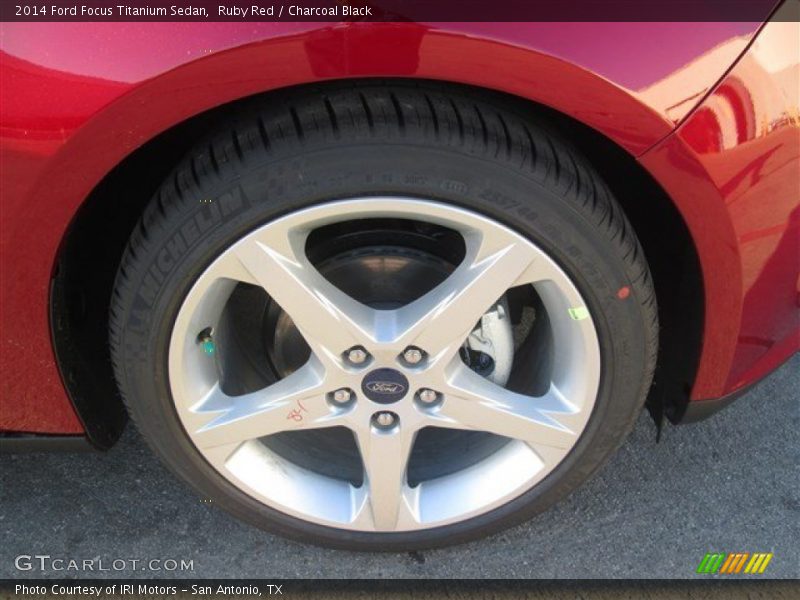 Ruby Red / Charcoal Black 2014 Ford Focus Titanium Sedan