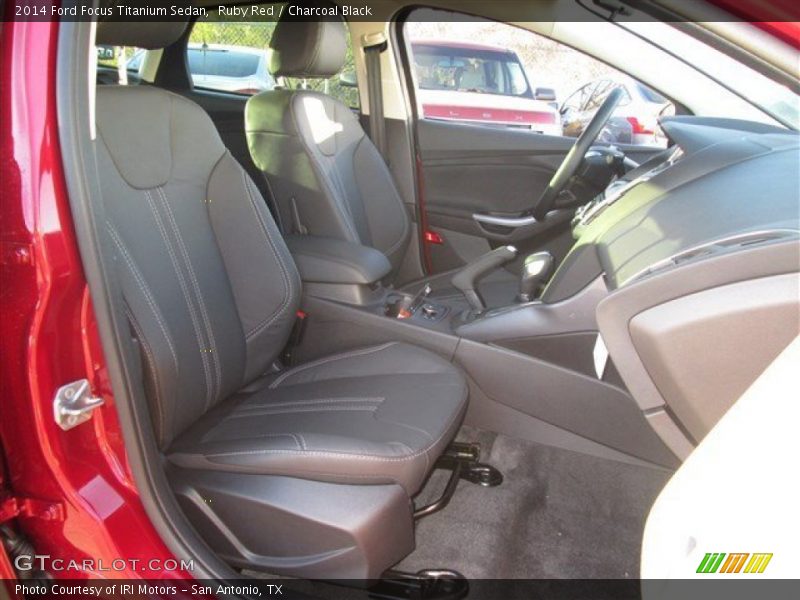 Ruby Red / Charcoal Black 2014 Ford Focus Titanium Sedan