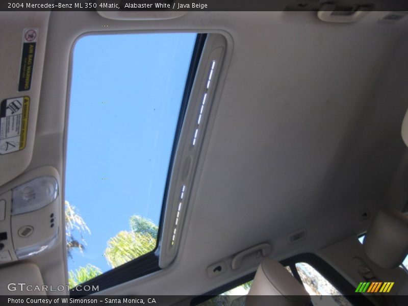 Alabaster White / Java Beige 2004 Mercedes-Benz ML 350 4Matic