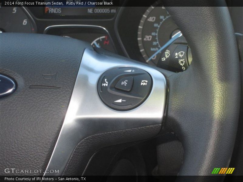 Ruby Red / Charcoal Black 2014 Ford Focus Titanium Sedan