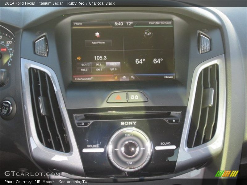 Ruby Red / Charcoal Black 2014 Ford Focus Titanium Sedan