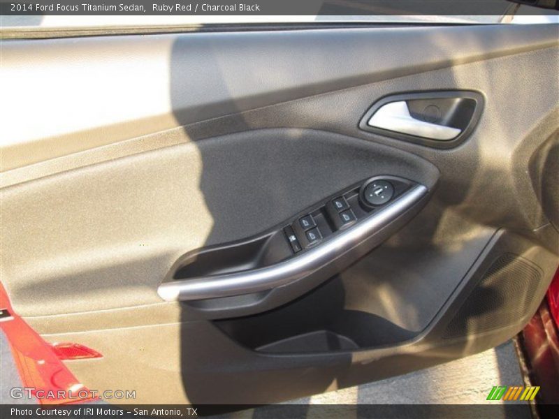 Ruby Red / Charcoal Black 2014 Ford Focus Titanium Sedan