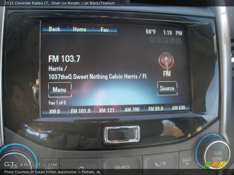 Silver Ice Metallic / Jet Black/Titanium 2013 Chevrolet Malibu LT