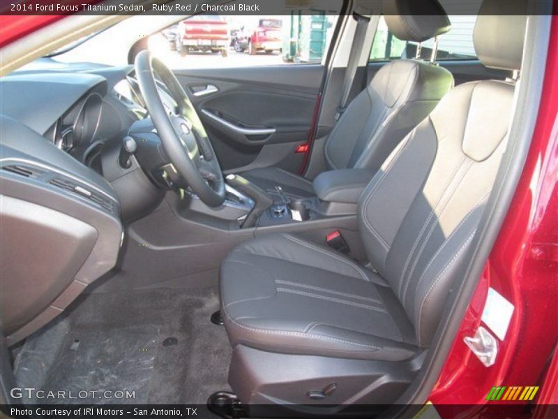 Ruby Red / Charcoal Black 2014 Ford Focus Titanium Sedan