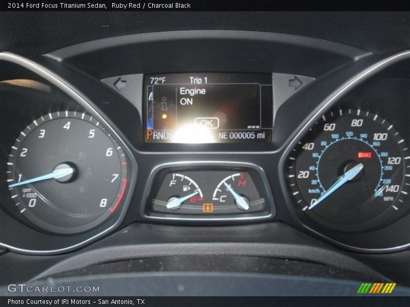 Ruby Red / Charcoal Black 2014 Ford Focus Titanium Sedan