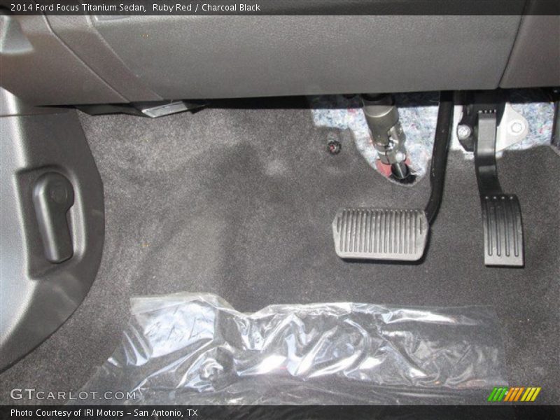 Ruby Red / Charcoal Black 2014 Ford Focus Titanium Sedan