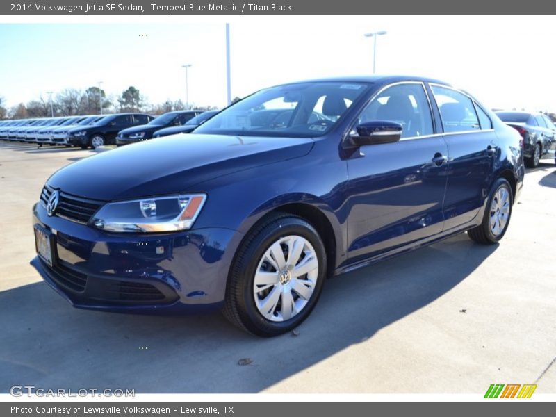 Tempest Blue Metallic / Titan Black 2014 Volkswagen Jetta SE Sedan