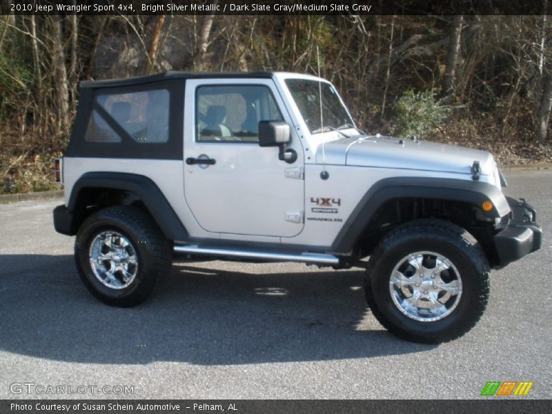 Bright Silver Metallic / Dark Slate Gray/Medium Slate Gray 2010 Jeep Wrangler Sport 4x4