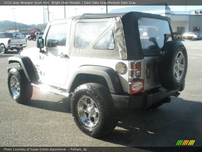 Bright Silver Metallic / Dark Slate Gray/Medium Slate Gray 2010 Jeep Wrangler Sport 4x4