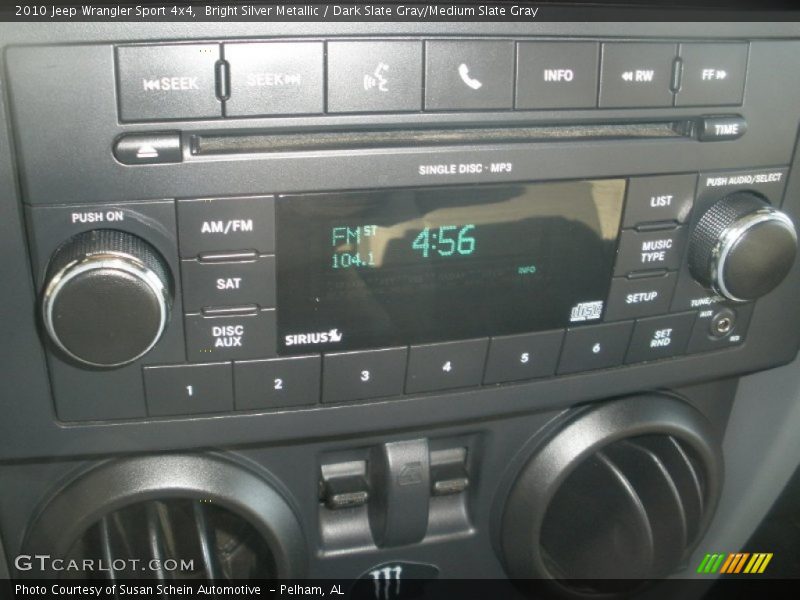 Bright Silver Metallic / Dark Slate Gray/Medium Slate Gray 2010 Jeep Wrangler Sport 4x4