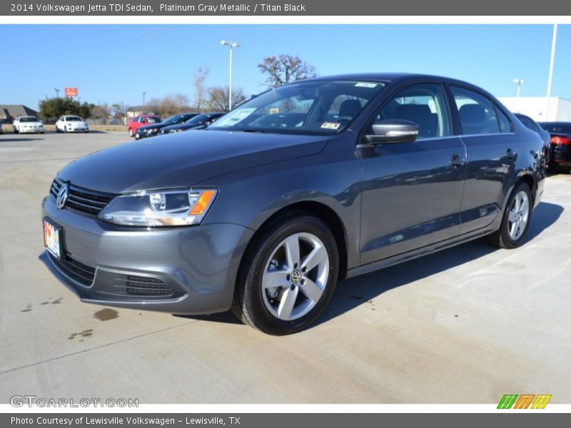 Platinum Gray Metallic / Titan Black 2014 Volkswagen Jetta TDI Sedan