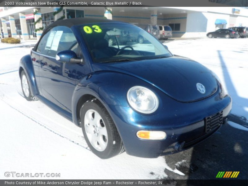 Galactic Blue Metallic / Black 2003 Volkswagen New Beetle GLS Convertible