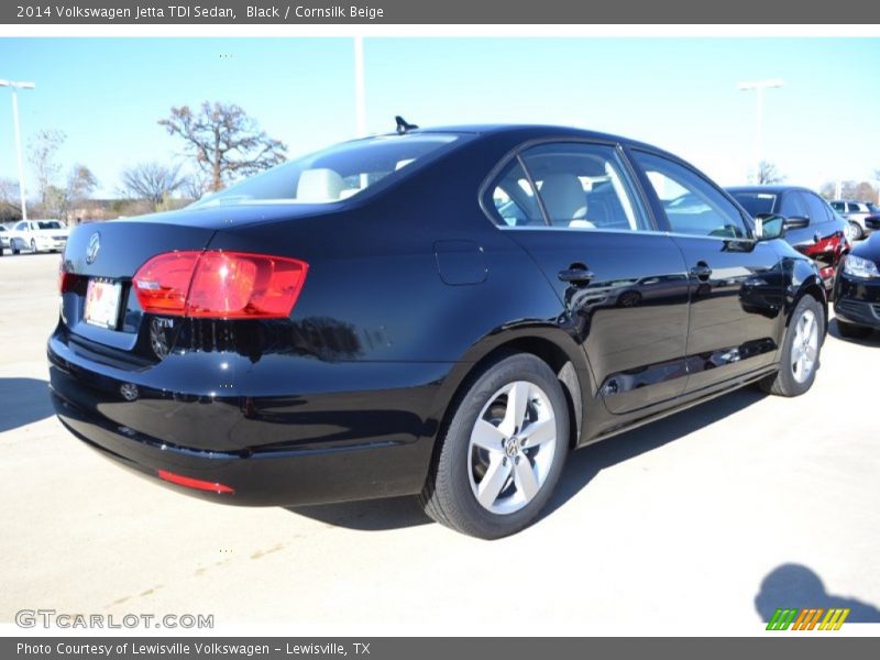Black / Cornsilk Beige 2014 Volkswagen Jetta TDI Sedan