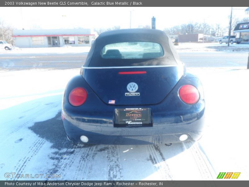Galactic Blue Metallic / Black 2003 Volkswagen New Beetle GLS Convertible