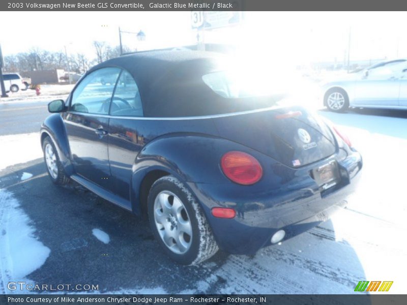 Galactic Blue Metallic / Black 2003 Volkswagen New Beetle GLS Convertible