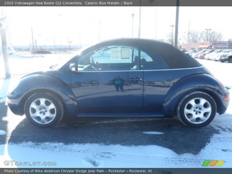 Galactic Blue Metallic / Black 2003 Volkswagen New Beetle GLS Convertible