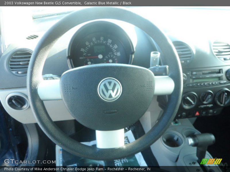 Galactic Blue Metallic / Black 2003 Volkswagen New Beetle GLS Convertible