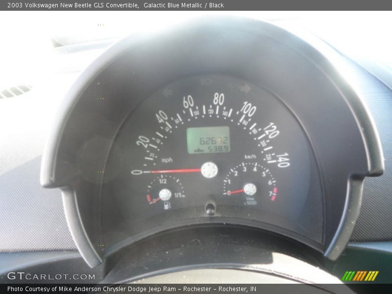 Galactic Blue Metallic / Black 2003 Volkswagen New Beetle GLS Convertible