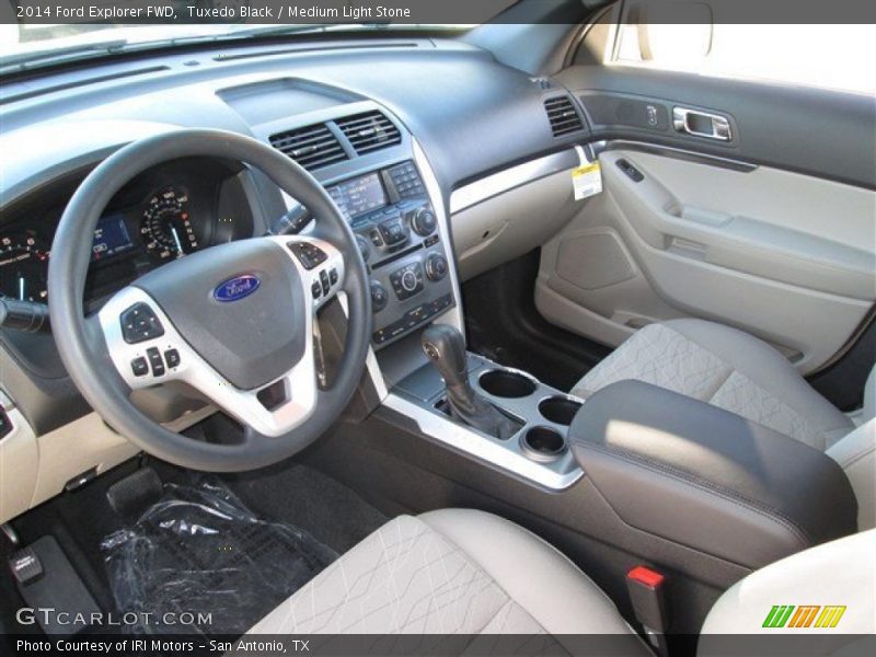 Tuxedo Black / Medium Light Stone 2014 Ford Explorer FWD