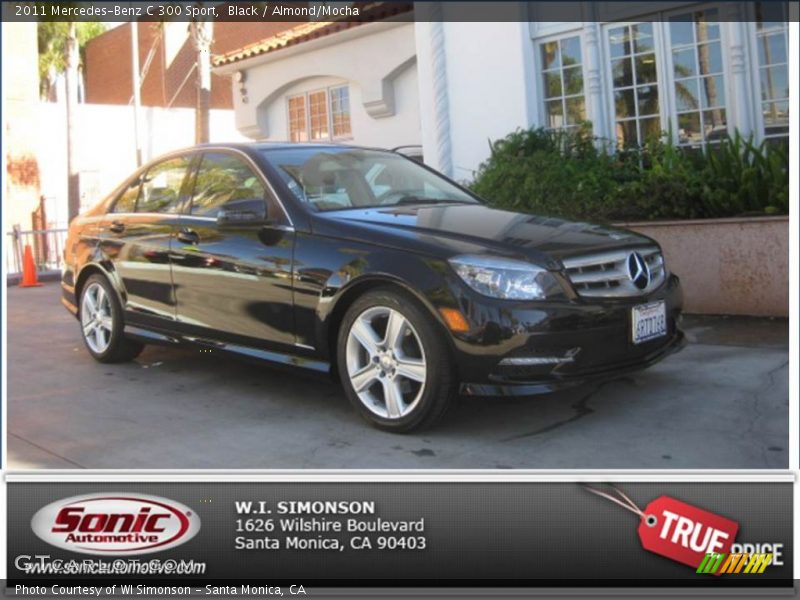 Black / Almond/Mocha 2011 Mercedes-Benz C 300 Sport