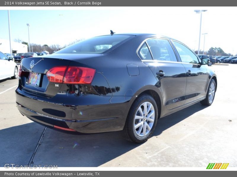 Black / Cornsilk Beige 2014 Volkswagen Jetta SE Sedan