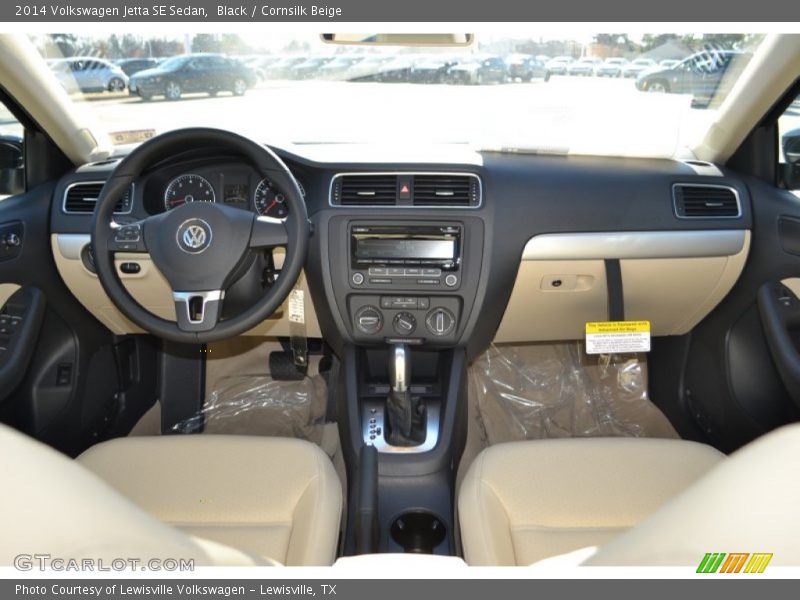 Black / Cornsilk Beige 2014 Volkswagen Jetta SE Sedan