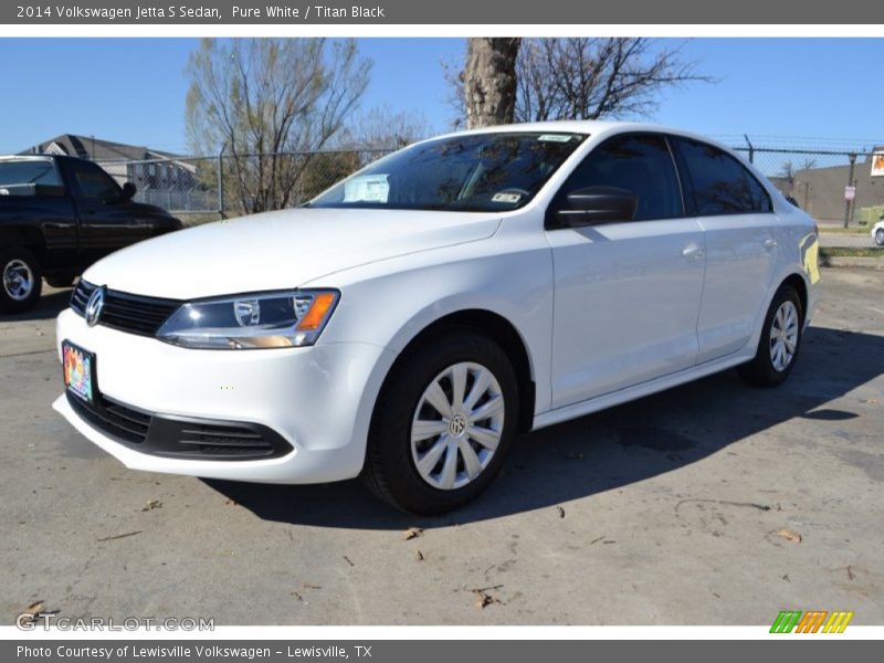 Pure White / Titan Black 2014 Volkswagen Jetta S Sedan