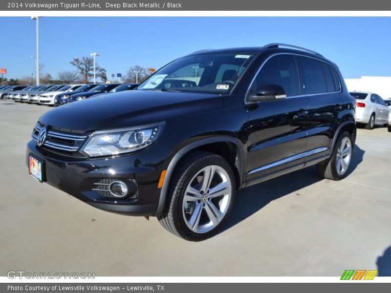 Deep Black Metallic / Black 2014 Volkswagen Tiguan R-Line