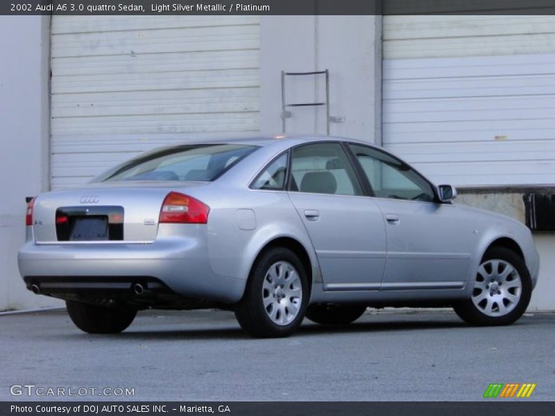 Light Silver Metallic / Platinum 2002 Audi A6 3.0 quattro Sedan