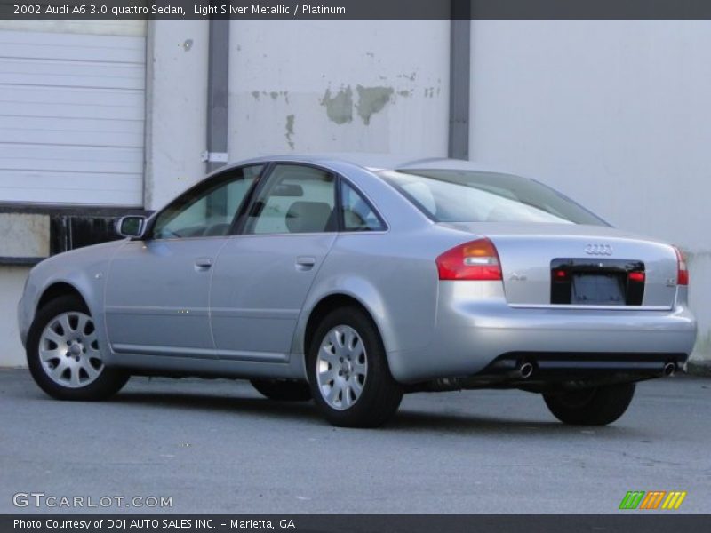 Light Silver Metallic / Platinum 2002 Audi A6 3.0 quattro Sedan