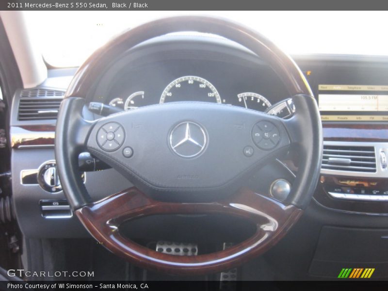 Black / Black 2011 Mercedes-Benz S 550 Sedan