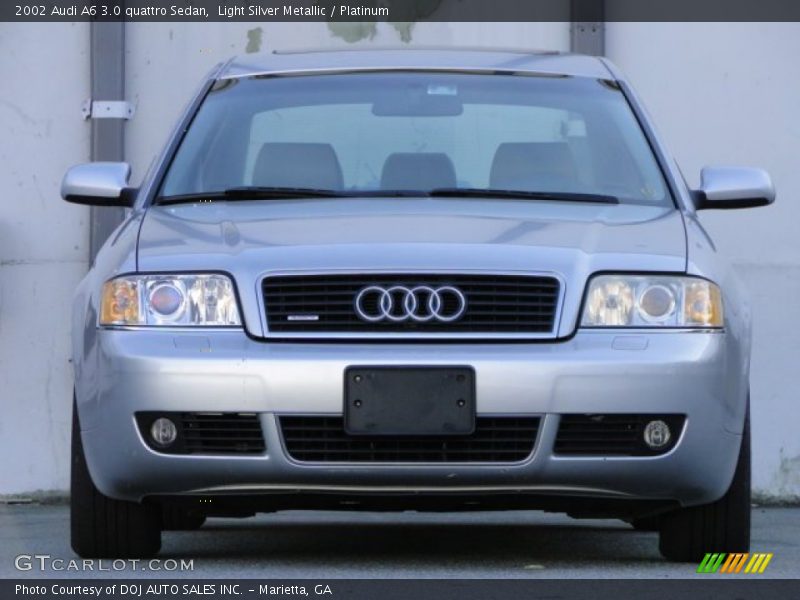 Light Silver Metallic / Platinum 2002 Audi A6 3.0 quattro Sedan