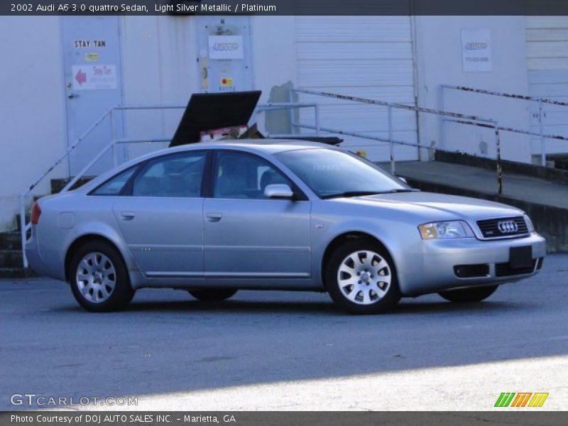 Light Silver Metallic / Platinum 2002 Audi A6 3.0 quattro Sedan