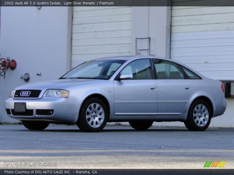 Light Silver Metallic / Platinum 2002 Audi A6 3.0 quattro Sedan