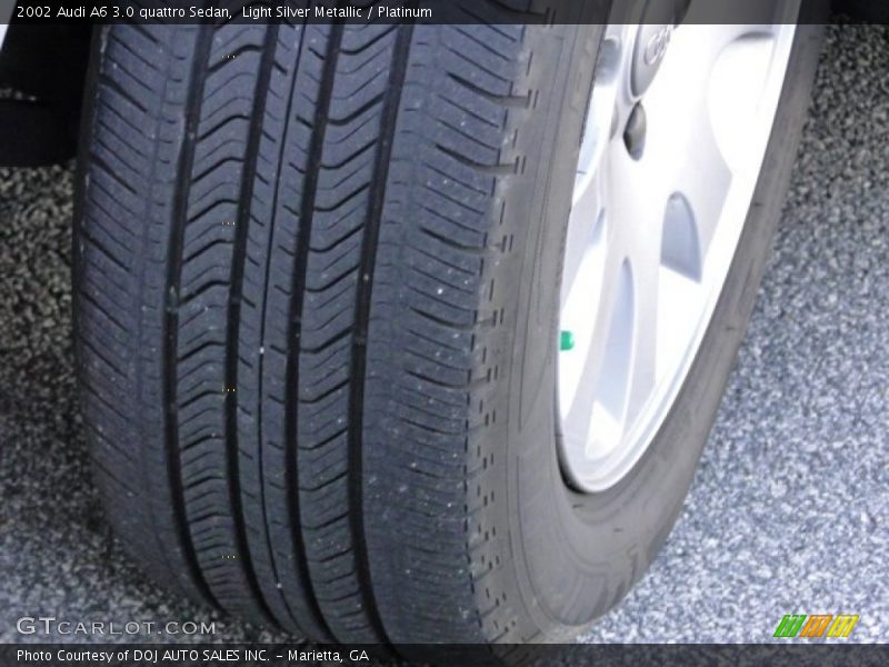 Light Silver Metallic / Platinum 2002 Audi A6 3.0 quattro Sedan