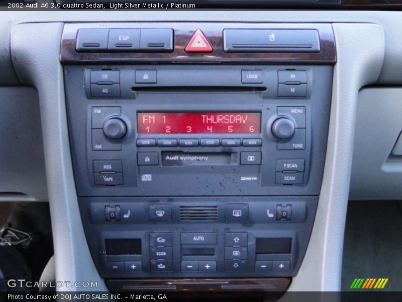 Light Silver Metallic / Platinum 2002 Audi A6 3.0 quattro Sedan