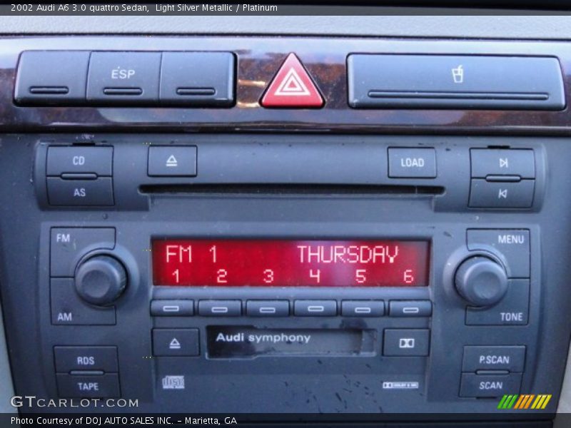 Light Silver Metallic / Platinum 2002 Audi A6 3.0 quattro Sedan