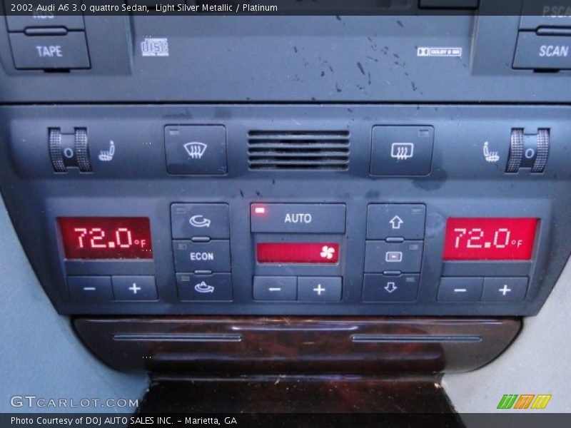 Light Silver Metallic / Platinum 2002 Audi A6 3.0 quattro Sedan