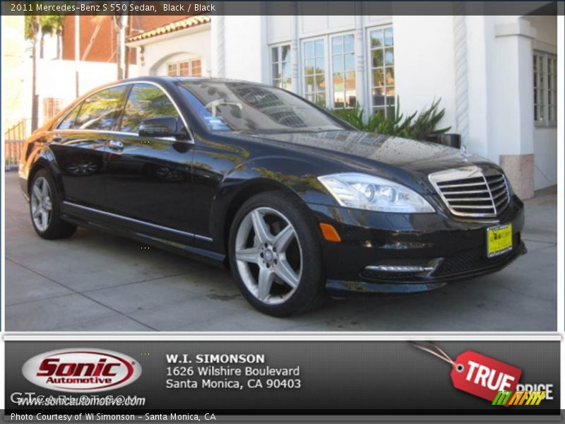 Black / Black 2011 Mercedes-Benz S 550 Sedan